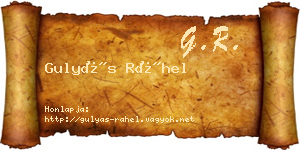 Gulyás Ráhel névjegykártya
